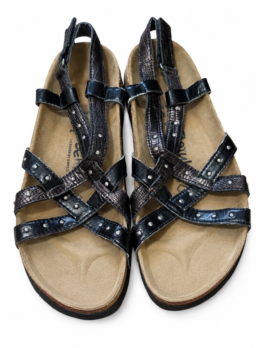 Betula Licensed by Birkenstock Black Studded Sandals Women’s US 7 EU 38 Comfort